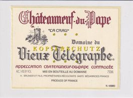 Etikette für Wein - La Crau (Dom. du Vieux Télégraphe) /bd