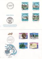 W60-63+68-71, Einzelwerte auf 2 FDC