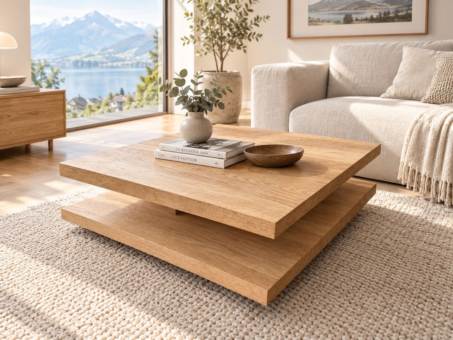 Tavoli: Team 7 Design Couchtisch C3 Eiche Massiv – Usato da Sursee venduto da sil_9rl5 1