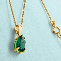 Smaragd goldhalskette
