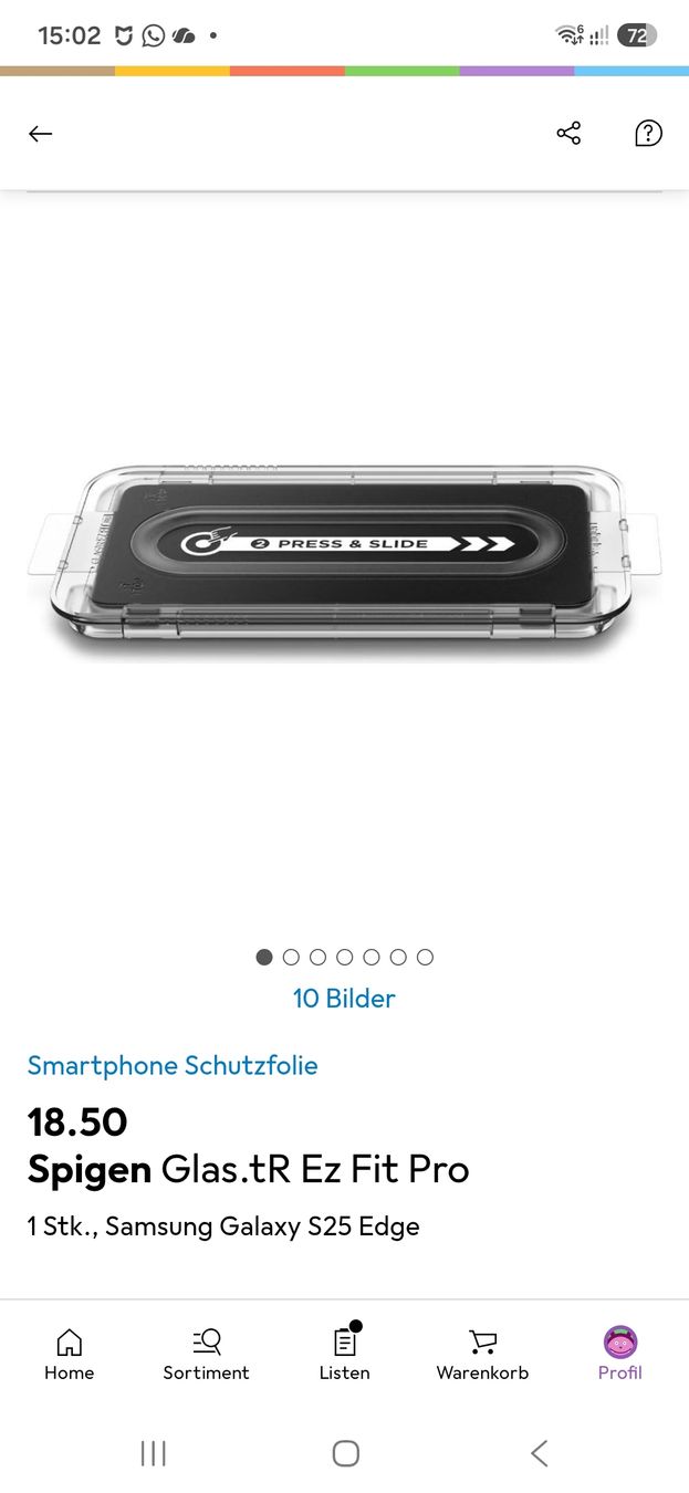 Lackretusche & Schutzfolien: Schutzglas Samsung S25 Edge – Neu (gemäss Beschreibung) aus Lostorf von _Venus_ 2