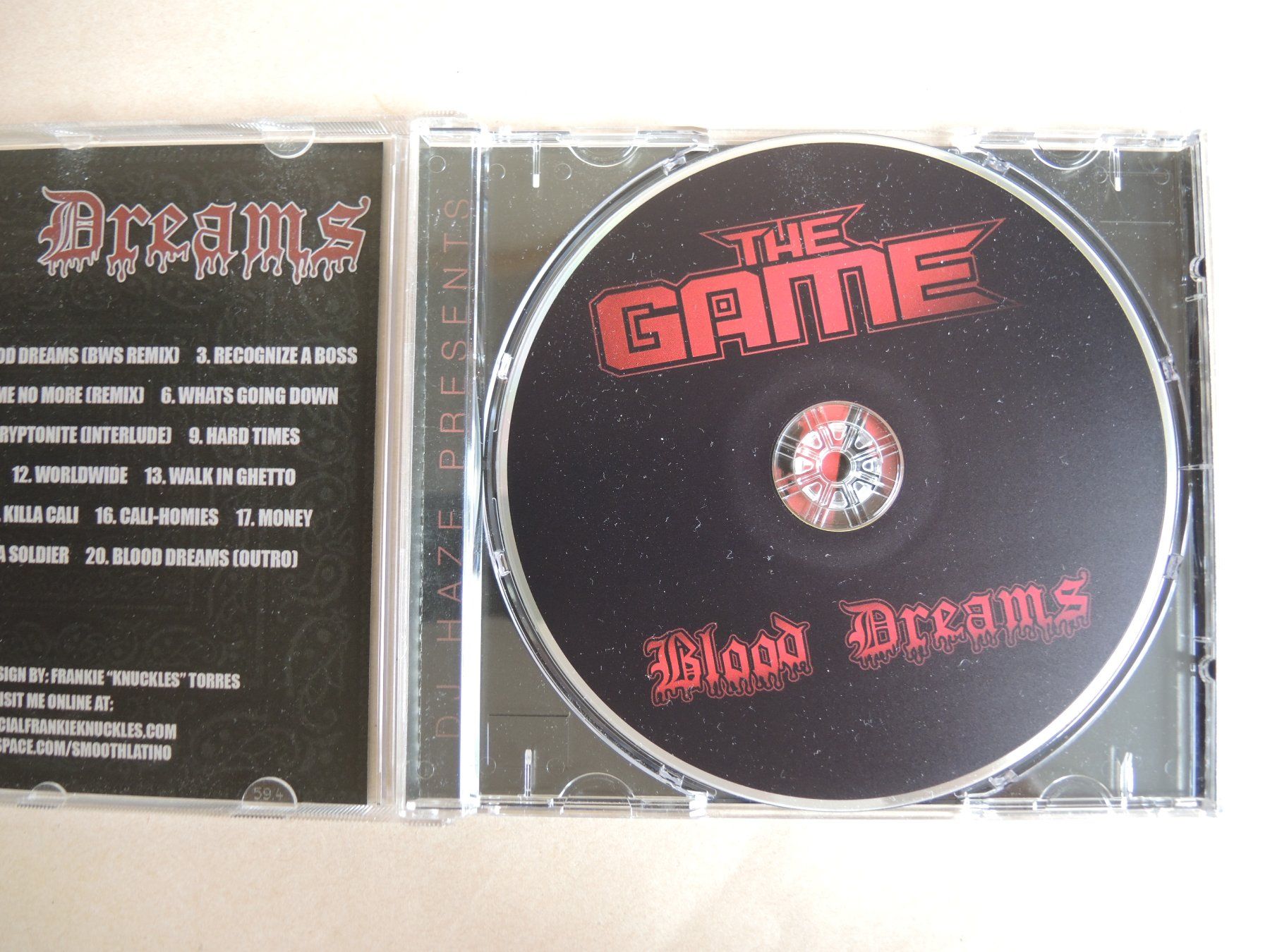 CD: The Game - Blood Dreams - CD - Game time Ghost Writer ... – Usato da Rorschach venduto da maeck8 1