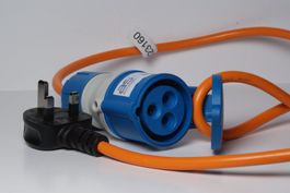 CEE-Adapterleitung - GB-Stecker auf CEE-Kupplung 3 polig
