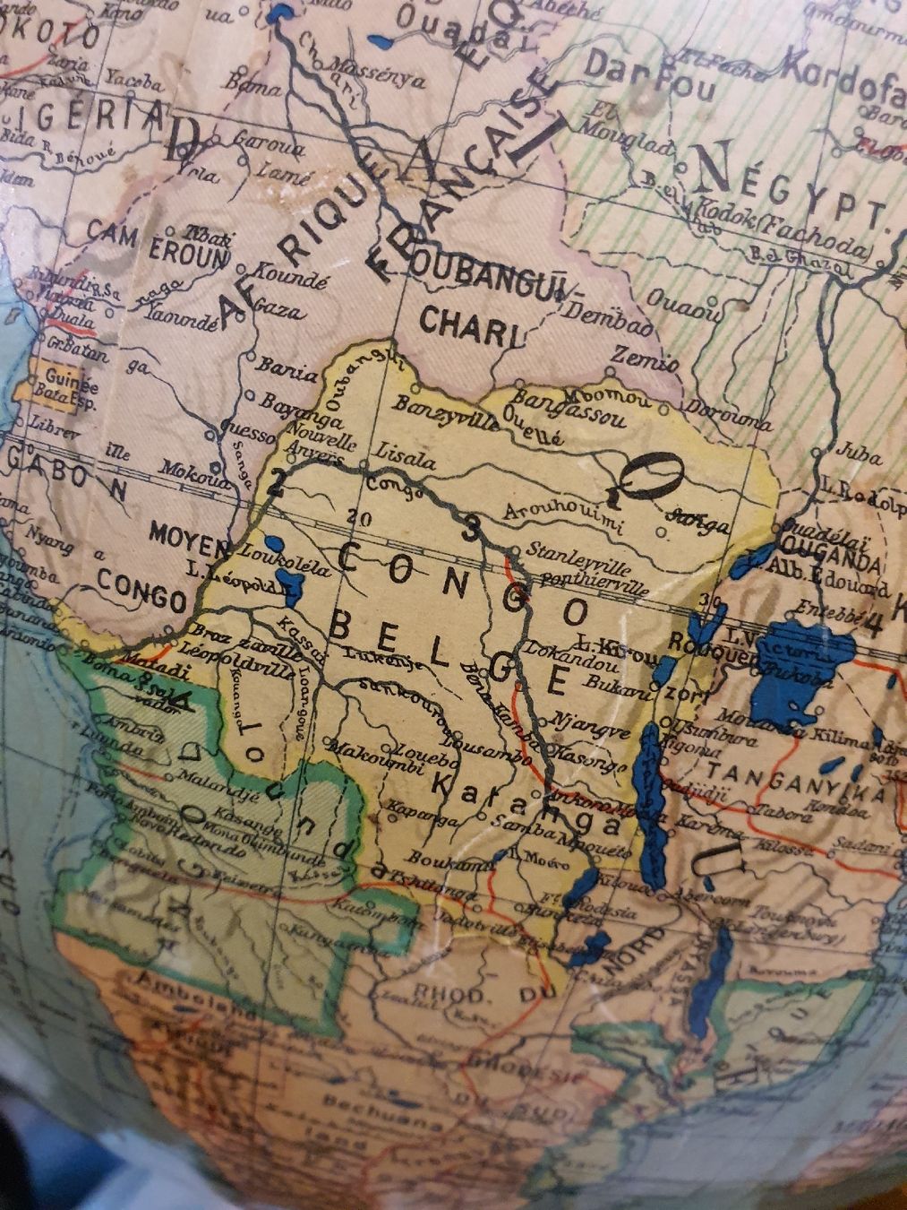 Sonstige Dekorationen & Accessoires: Vintage 1949 Globe Terrestre Colombus Dr Neuse – Gebraucht aus Tavannes von Alkatra-kkk666 3
