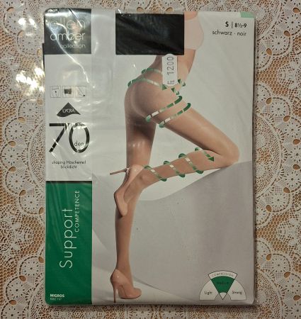 Ellen Amber Support Strumpfhose 70den Gr.S Schwarz