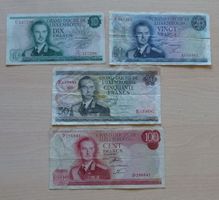 Lot ++ 4 alte Banknoten aus Luxembourg