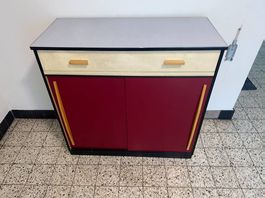 Schiebetürschrank midcentury vintage Schubladen