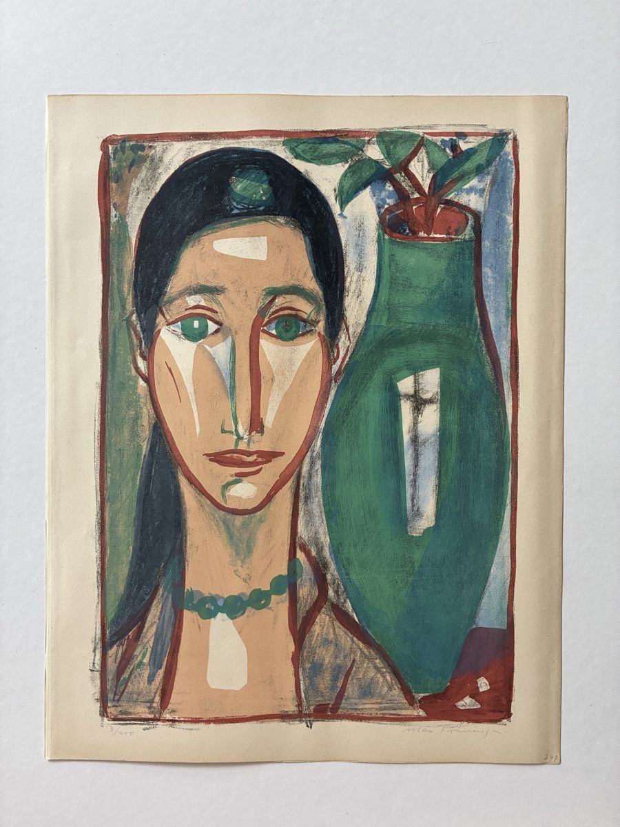 Grafica & Litografie: Max Truninger, Kopf und Vase – Usato da Zürich venduto da 718zzQk99