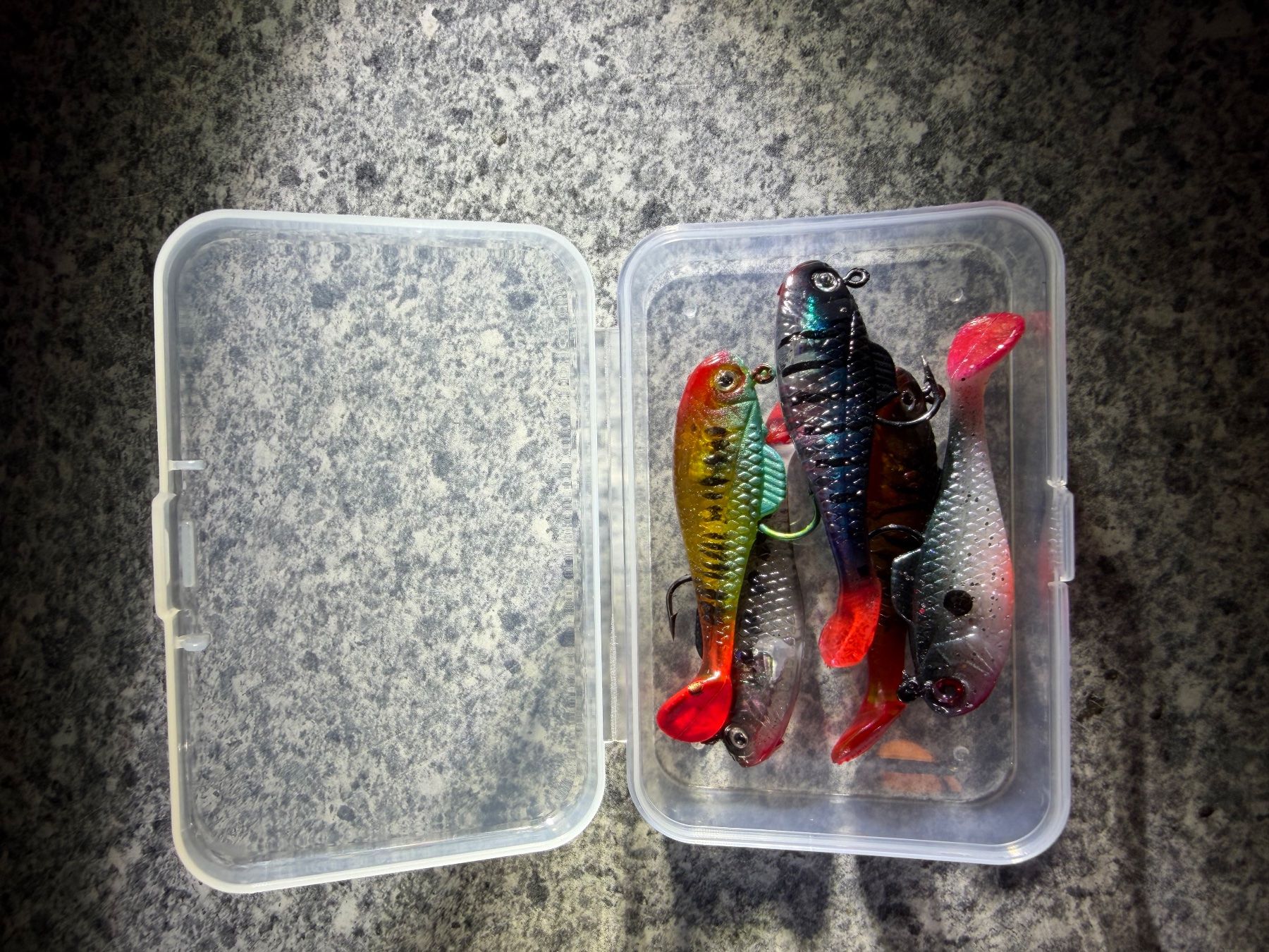 Esche: Set mit 5 Softbait-Angelködern, – Usato da Lufingen venduto da Pluto79 1