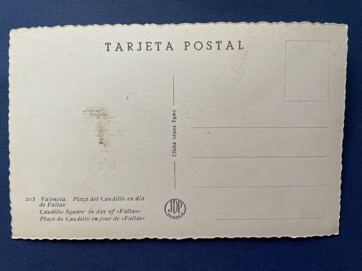 Cartoline postali: Alte Ansichtskarte Valencia Spanien, Plaza del Caudillo – Usato da Neuhausen am Rheinfall venduto da Arielle55 1