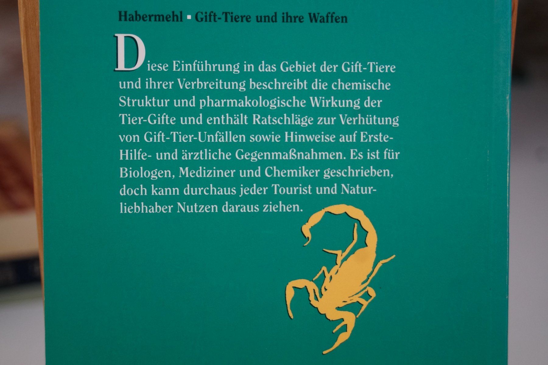 Libri: Gift-Tiere und ihre Waffen – Usato da Härkingen venduto da sammelbecken 1