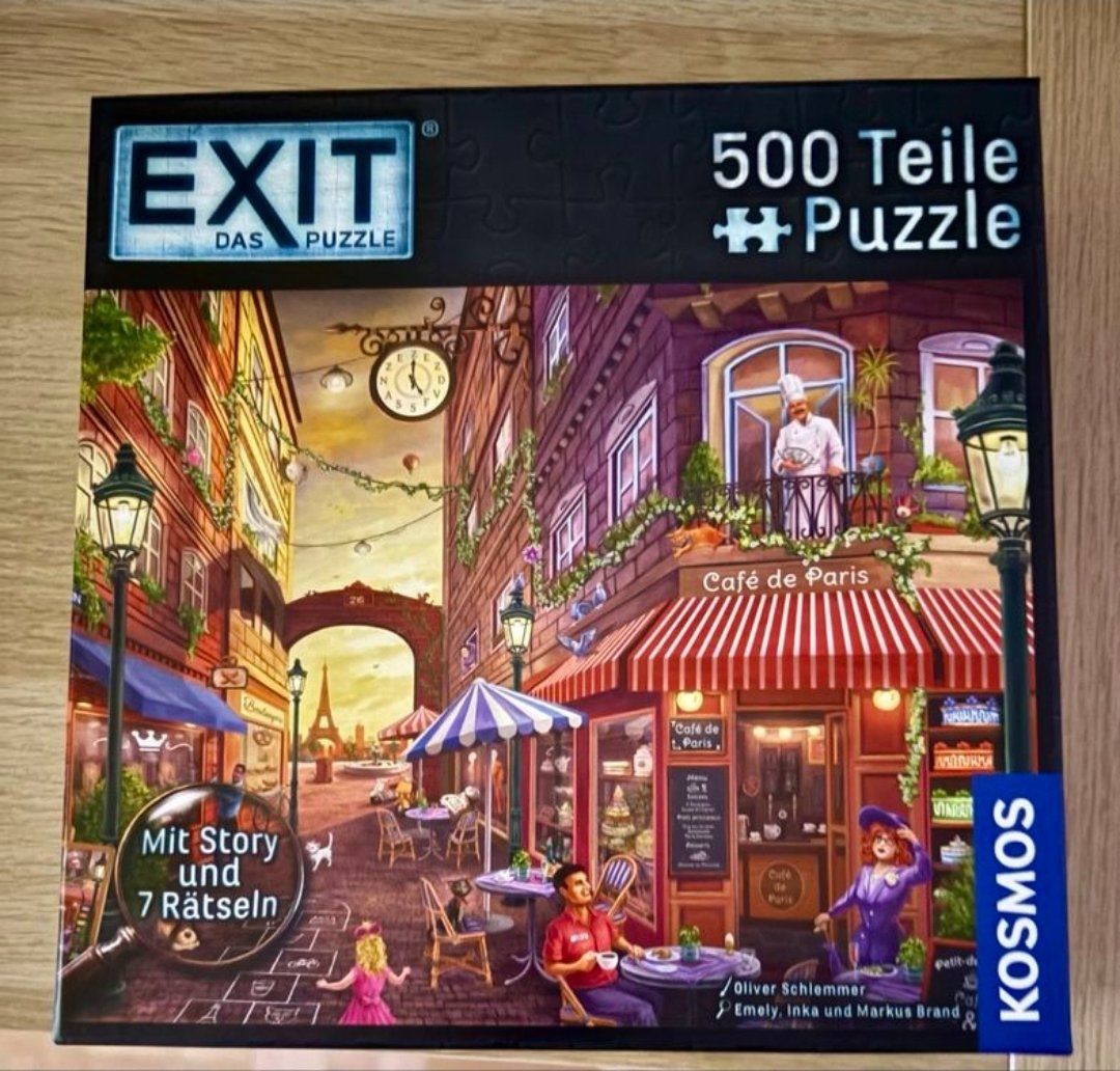 Puzzle: Exit Puzzle - Café de Paris, 500 Teile, mit 7 Rätseln – Usato da Basel venduto da kam_v6ft