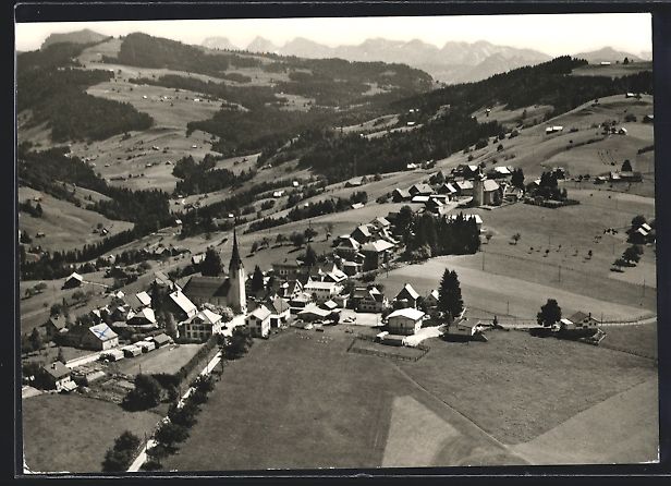 Cartoline postali: Hemberg, Totalansicht vom Flugzeug aus m – Usato da Berlin venduto da bartko-reher