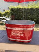 Kühlbehälter Coca-Cola Rot Metalloval mit Griffen guter Zust