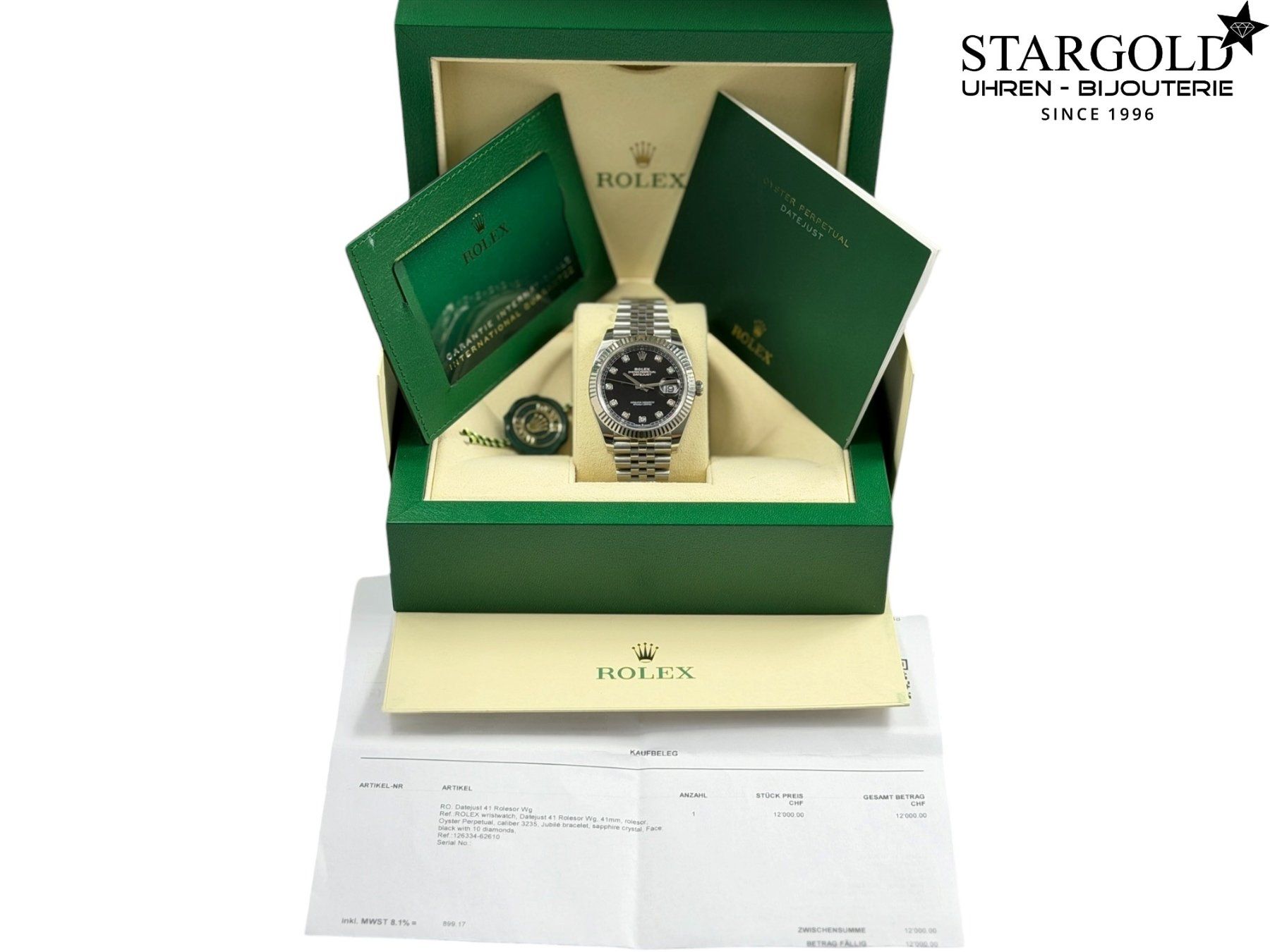 Rolex Montres: Rolex Datejust 41 - 126334 – D'occasion à Zürich par Stargold-Uhren 1