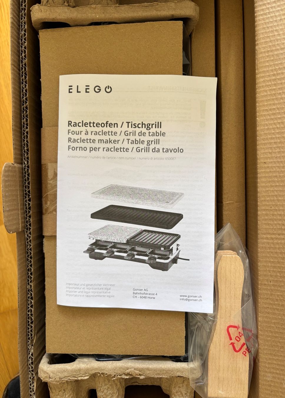 Elettrodomestici da cucina: Raclette - / Tischgrill (neu) – Nuovo e nell'imballaggio originale da Uzwil venduto da Roger-iO 2