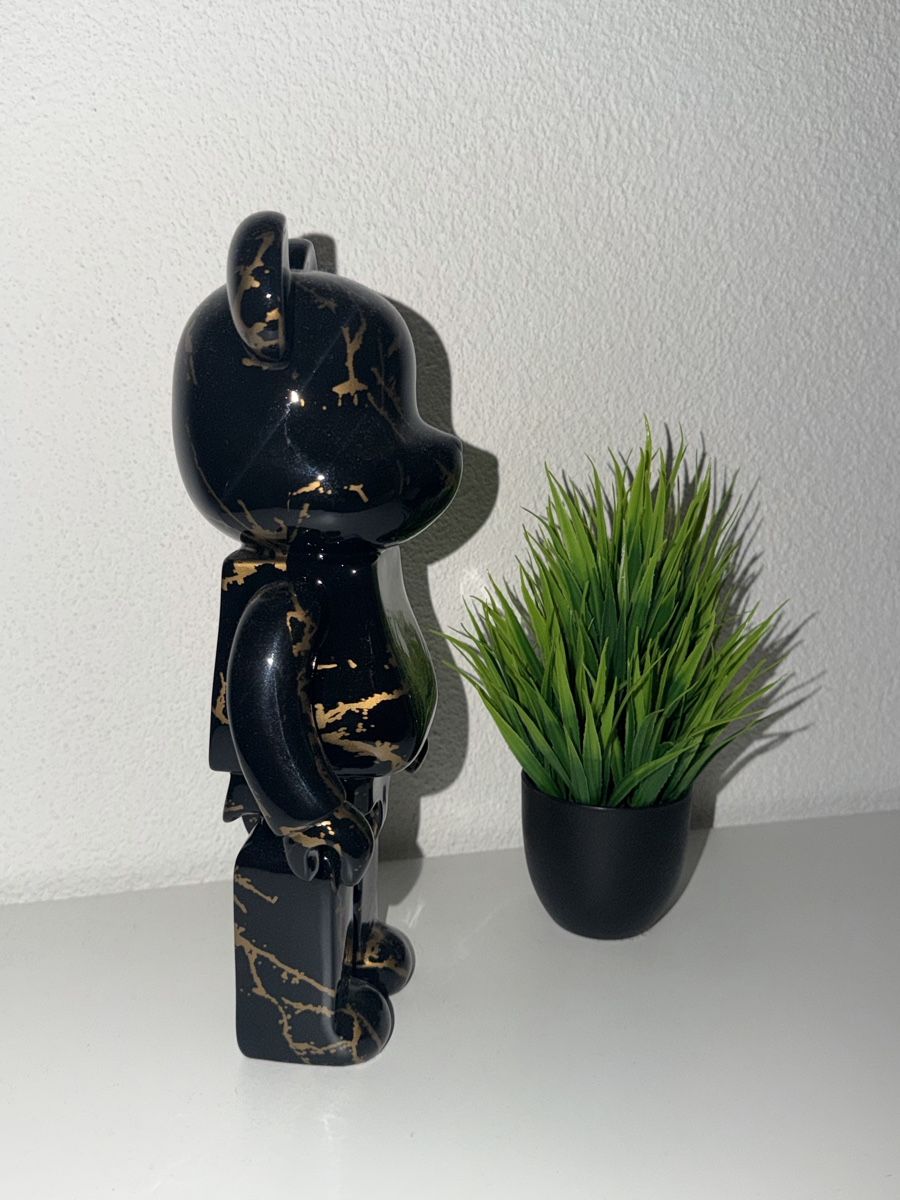 Statuette: Designer-Bär in Schwarz-Gold-Marmoroptik – Nuovo (secondo la descrizione) da Glis venduto da aledc02 1