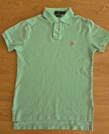 Polo Ralph Lauren vert menthe coupe Custom Fit taille XS