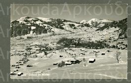 AK sw Gstaad BE im Winter, Aktivdienst ≈ 1944