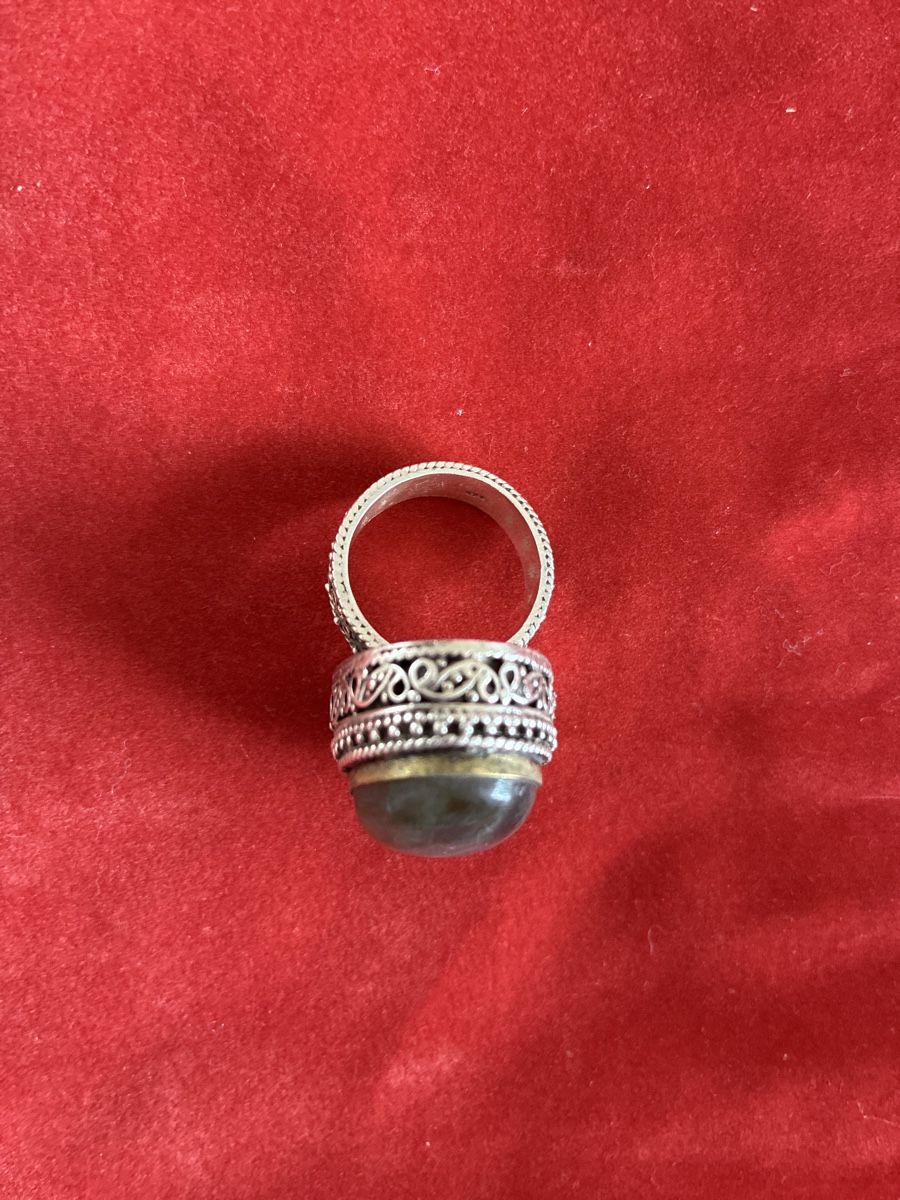 Ringe: Silberring mit Labradorit Stein, Vintage Look, Grösse 18 – Neu (gemäss Beschreibung) aus Killwangen von Fefy 2