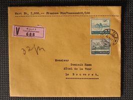 Wertbrief mit Siegel / Gelaufen mit toller Frankatur 1941