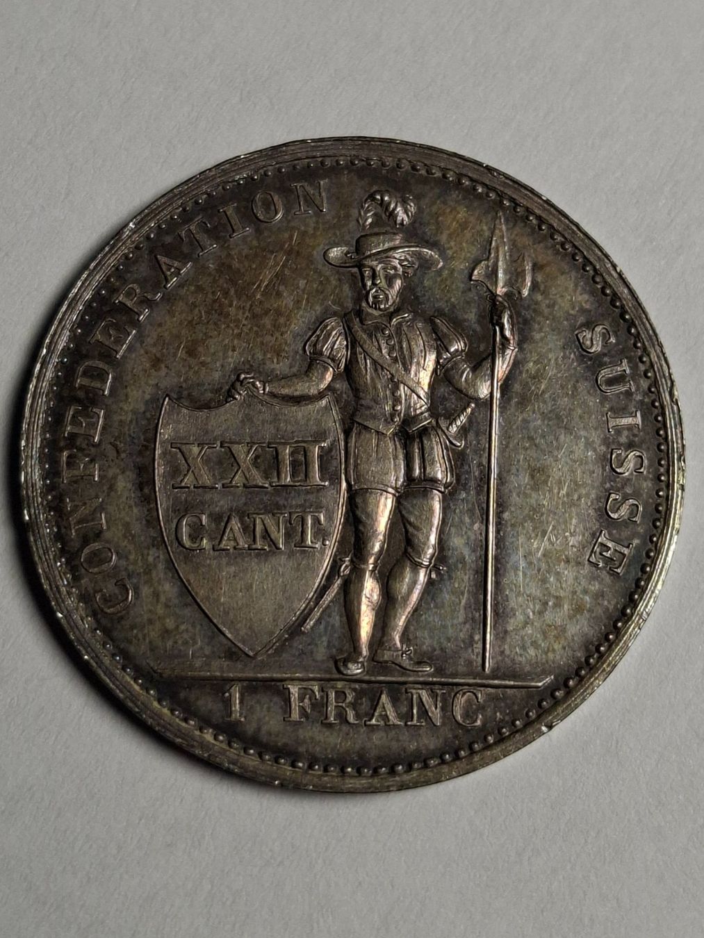 Tutti le monete: 1 Franken 1845 Waadt – Usato da Zürich venduto da al-dea 2