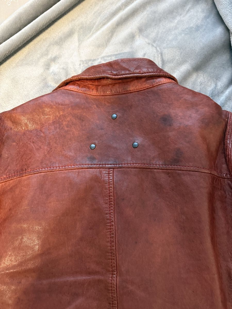 Giacche: SCHAFS LEDERJACKE BRAUN-ROT, GR. M – Usato da St. Moritz venduto da ari_9fcv 9