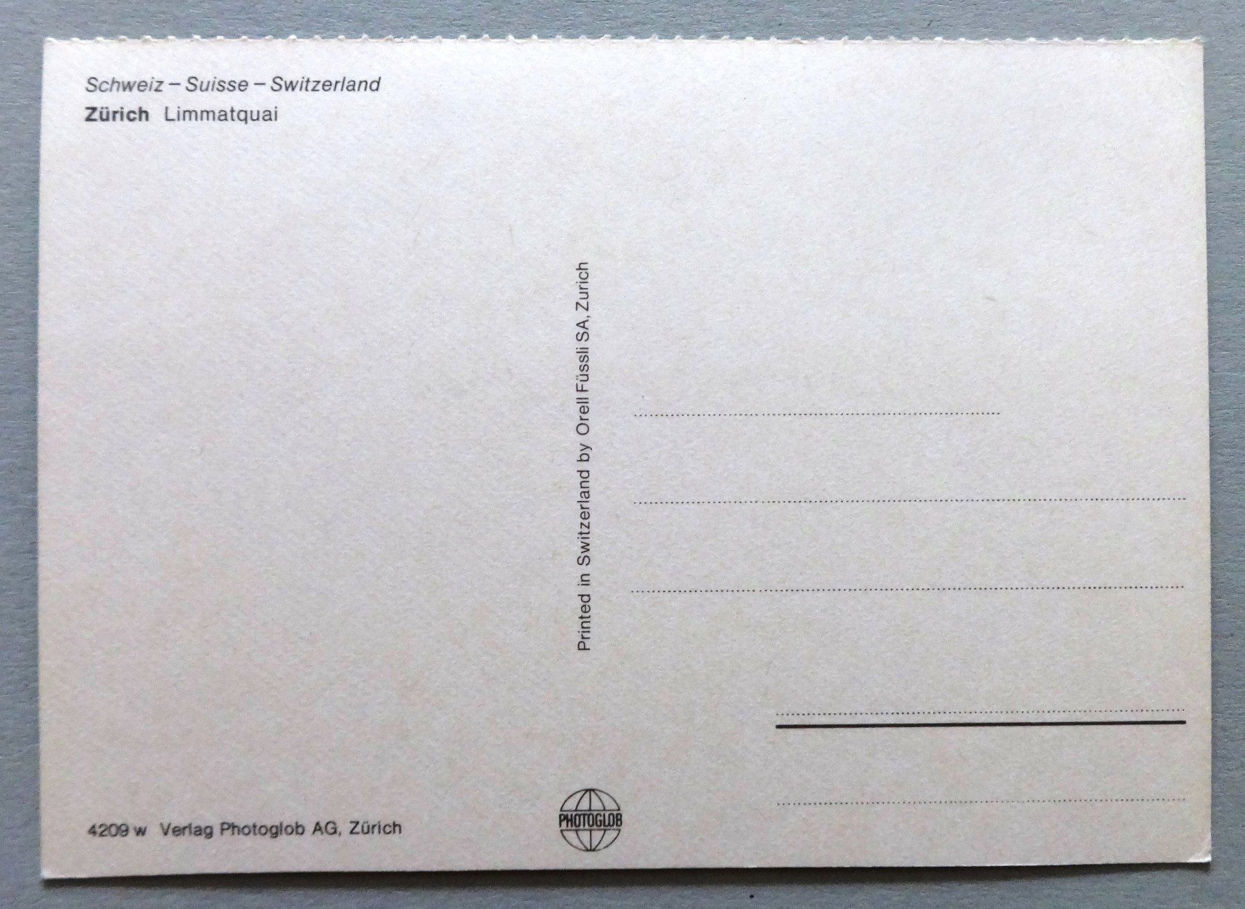 Cartoline postali: Zürich, Limmatquai – Usato da Fétigny venduto da Billy2miny 1