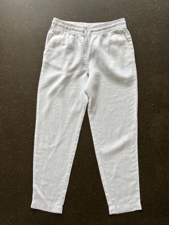 H&M Leinenhose weiss Gr. 34