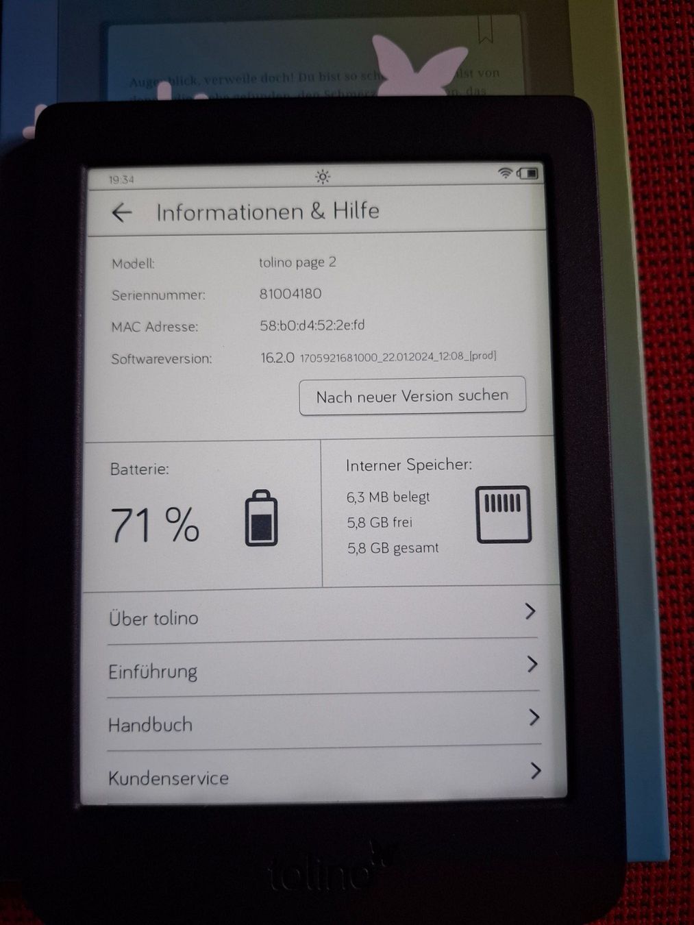 Tolino Tablet PC: Tolino page 2 eBook Reader Ausstellungsteil – Usato da Bibern SH venduto da Rolf550 1