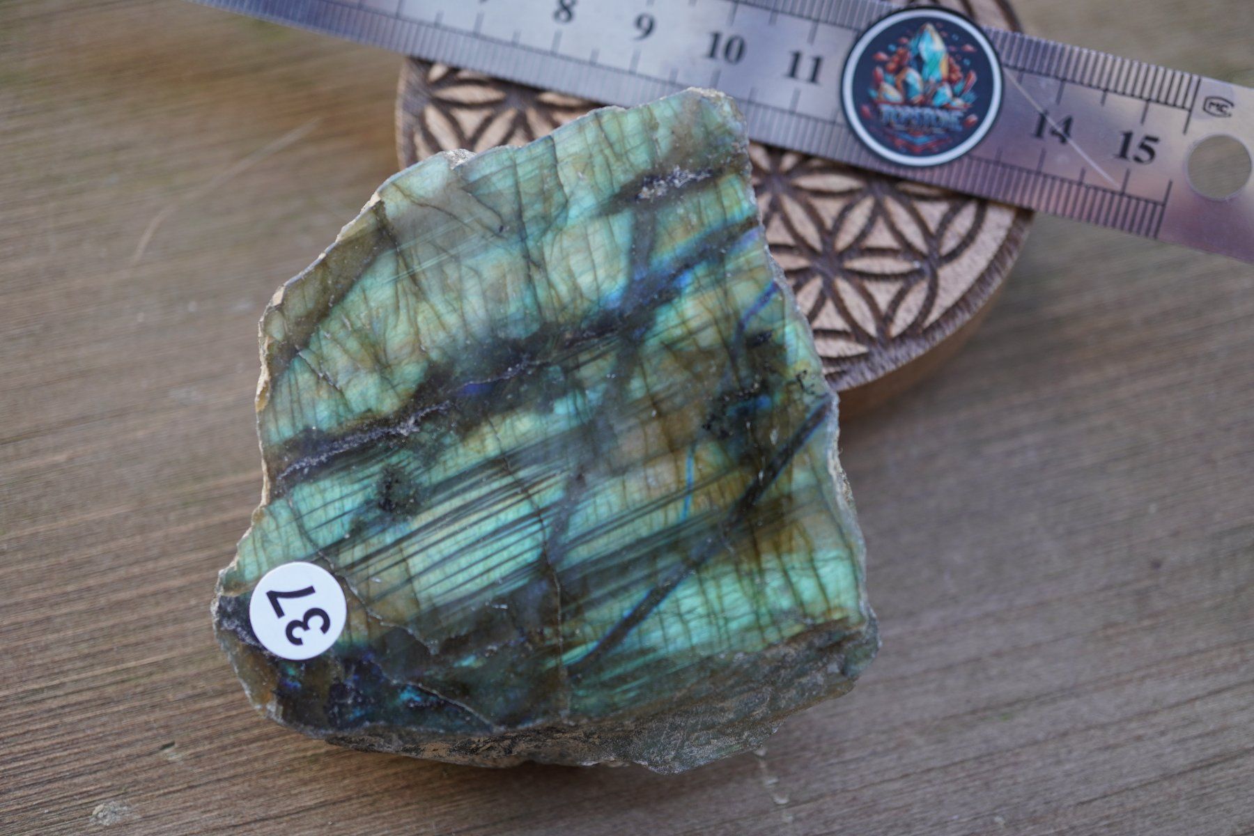 Minerali & Pietre curative: Labradorit  Scheibe   Räumung  Topstone  ab  1.- – Nuovo e nell'imballaggio originale da Eschenbach SG venduto da topstone 3
