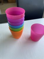 Becher Set Plastik bunt 7 Stk guter Zustand