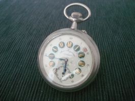DOXA Taschenuhr - Eisenbahneruhr - Dampflok - DEFEKT