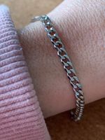 Armband  Panzerkette silbern (18 cm)