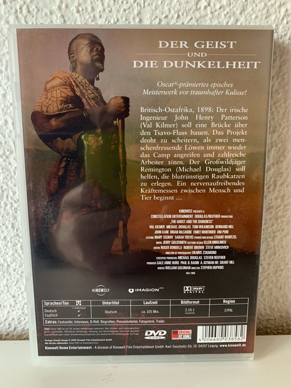 Alle DVDs: Der Geist und die Dunkelheit - DVD – Gebraucht aus Möriken AG von  1
