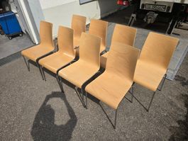 8x stapelbare Brunner Prime 1090 Designer Sitzungsstühle