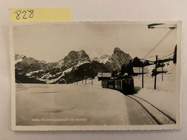 Cartoline postali: alte Ansichtskarte Winterlandschaft bei Gstaad, 1940 – Usato da Niederwil AG venduto da dahu75