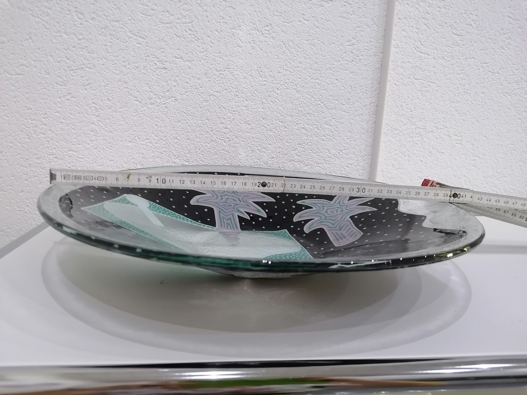 Piatti di portata: Schale, Glasschale, Obstschale mit Palmen – Usato da Unterengstringen venduto da Tnovus 1