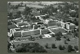 AK Genève GE Palais des Nations, C.I.C.R., Flugbild ≈ 1957 