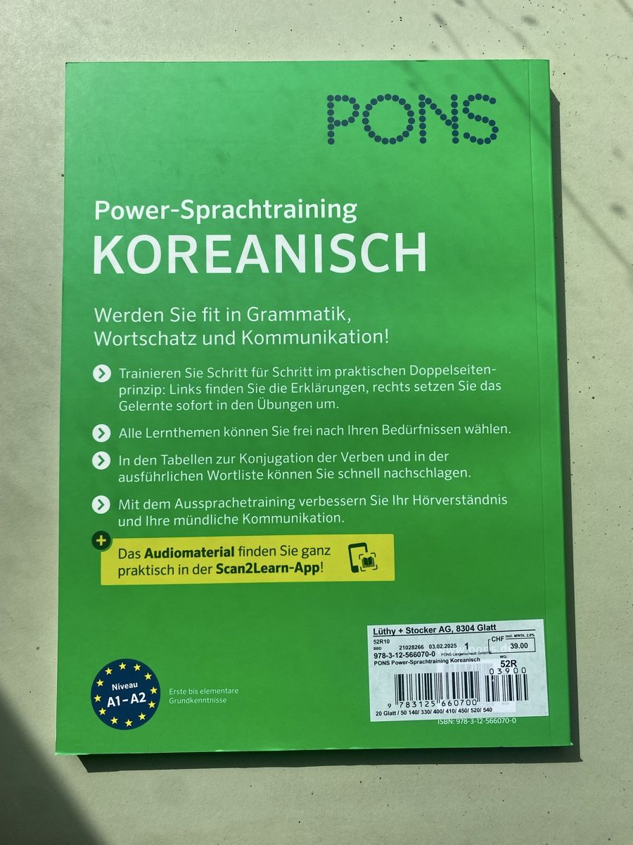 Libri: Pons, Power Sprachtraining Koreanisch A1-A2 – Nuovo e nell'imballaggio originale da Zürich venduto da LilySchlatter 1