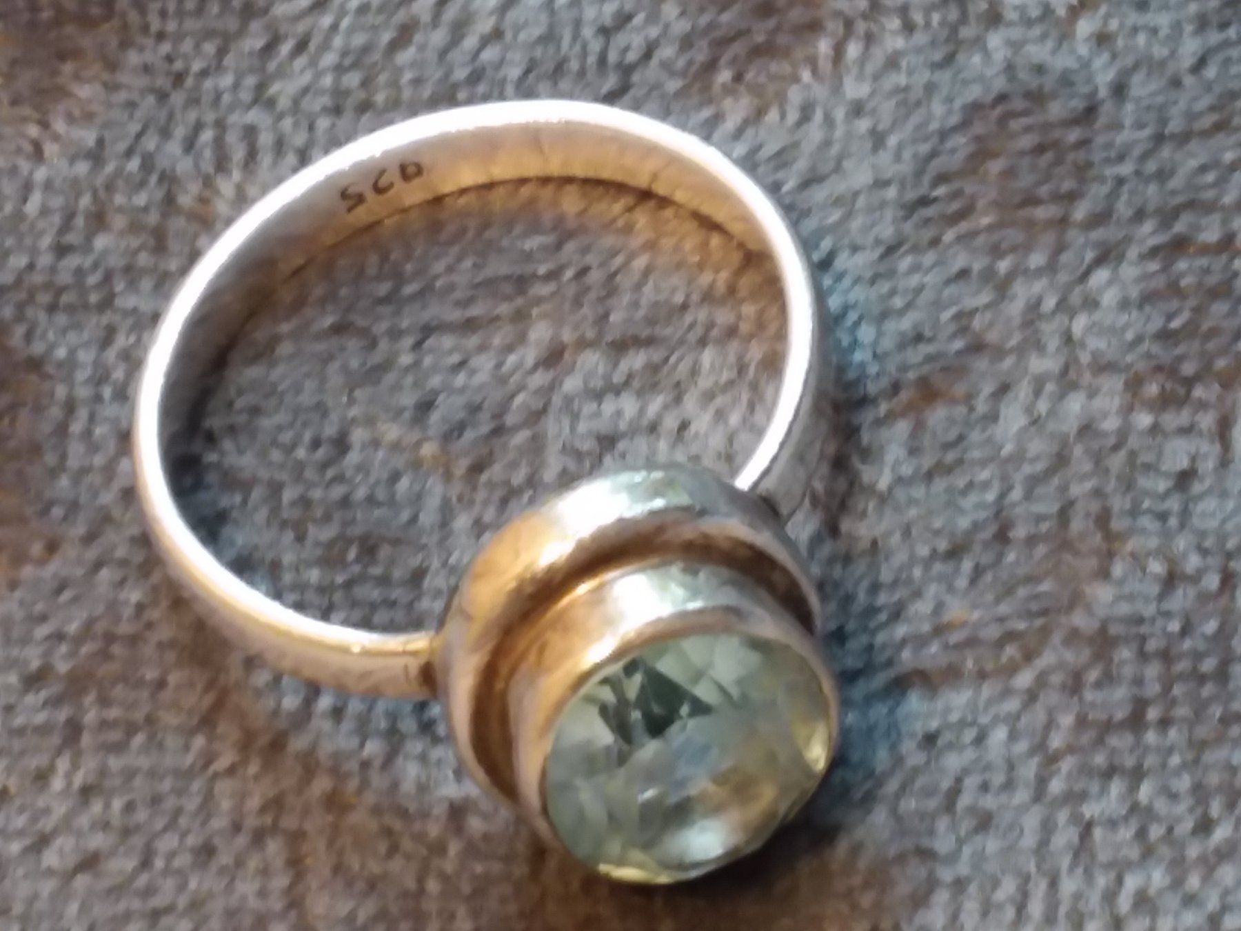 Anelli: Blauer Topas Sterling Silber Ring, Gr. 57 – Usato da Zürich venduto da philpip 4