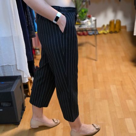 M.Collection Damen Hose Gr.46 Elegant Schwarz 7/8 ✨