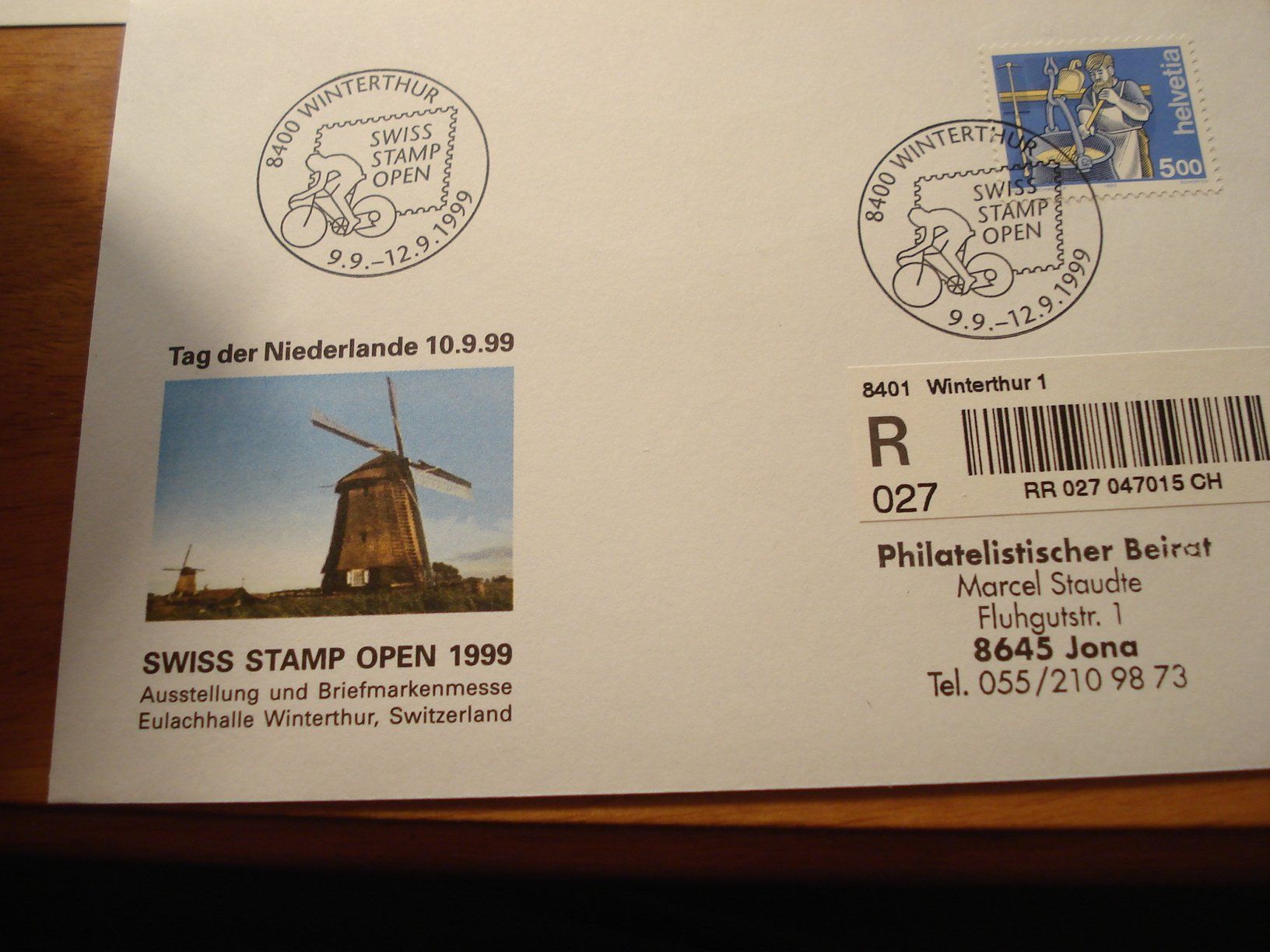 Tutti i francobolli: 9. Belege der Winterthur Swiss Stamp Open 1999 – Usato da Niederwil AG venduto da morostahu