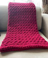 Handgestrickte Puffy-Decke
