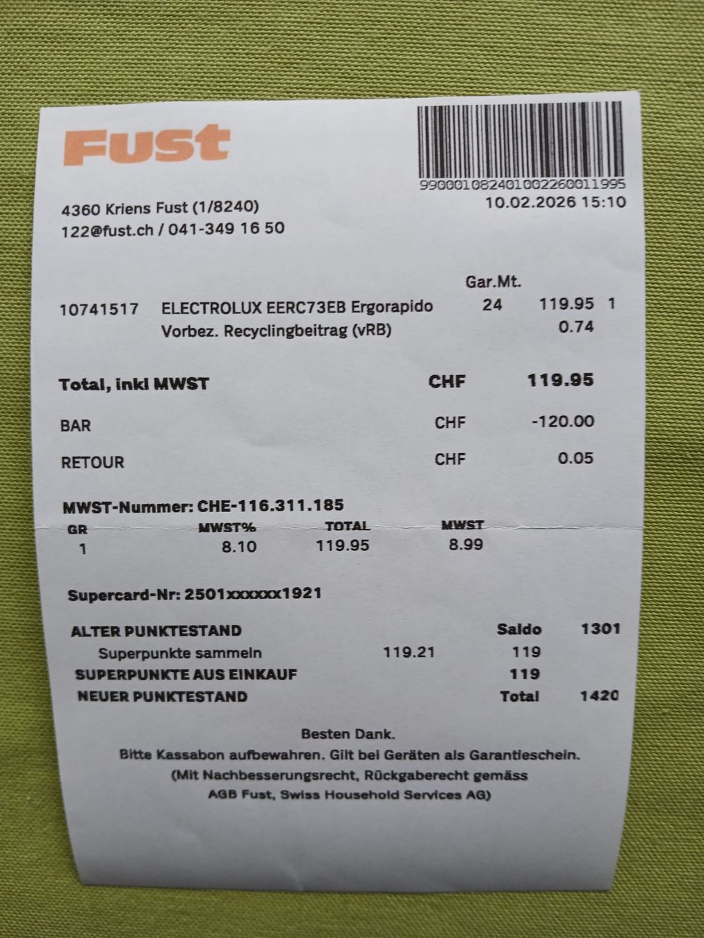Electrolux Aspirapolveri & Accessori: Electrolux Akku-Staubsauger 2in1 EERC73EB Ergorapido – Nuovo (secondo la descrizione) da Willisau venduto da Flaming 1