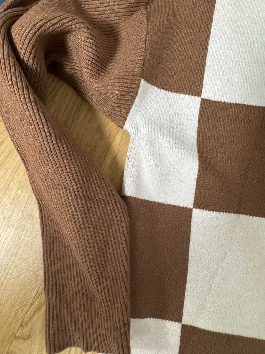 Maglioni & Felpe: Schicker Damenpullover Grösse L, (42 )braun/weiss kariert – Nuovo (secondo la descrizione) da Zell  ZH venduto da maria0100 2