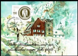 AK Liechtenstein Weihnachten Neujahr 2013
