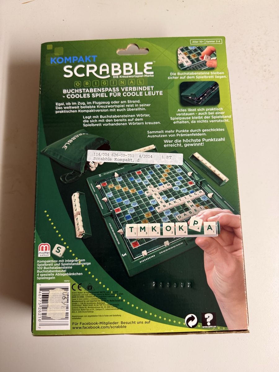 Giochi: Scrabbel kompakt – Nuovo e nell'imballaggio originale da Mühleberg venduto da Slashi 1