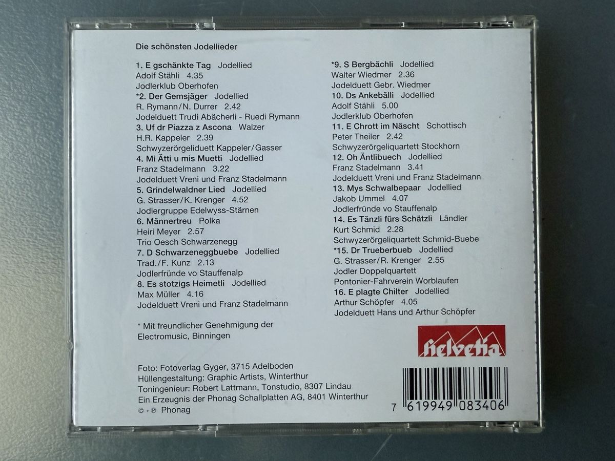 CDs: Die schönsten Jodellieder - CD, Phonoag – D'occasion à Oberried Brienz par Chyara 1