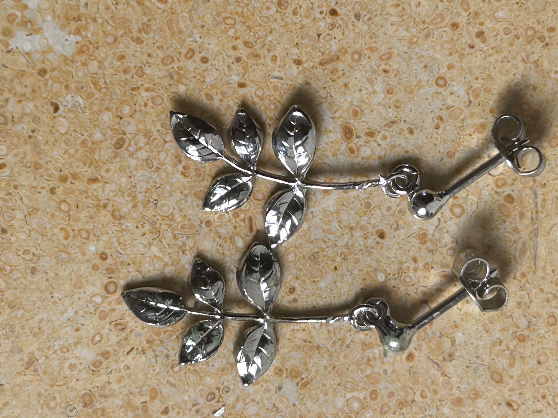 Orecchini pendenti & Orecchini a lobo: Ohrringe ZWEIG/BLATT -  SILBER! – Usato da Laufen venduto da belleskulptur 3